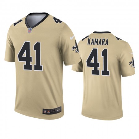 Maillot Homme New Orleans Saints Alvin Kamara 41 Gold Inverted Legend